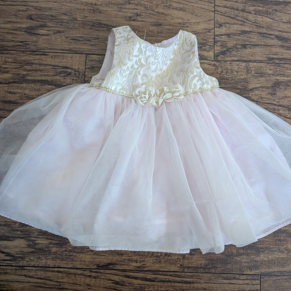 $ 💥3/$24 Marmellata Pink Tulle and Gold Accent Formal Dress